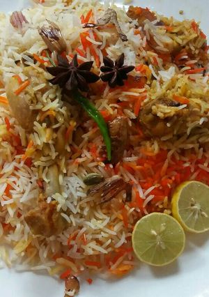 A picture of Hyderabadi Dum Biryani.