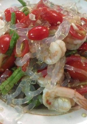 รูปของ ส้มตำปลาร้า เส้นแก้ว