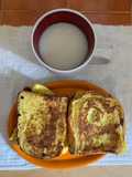 Tortilla de pan con mozzarella y jamonada