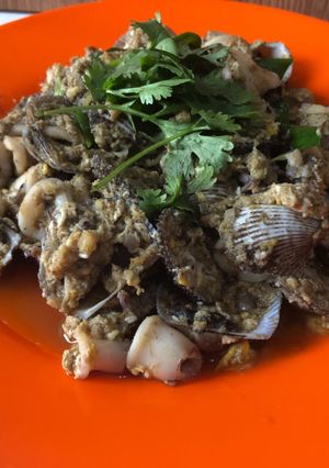 Foto resep Cumi kerang saus pedas manis