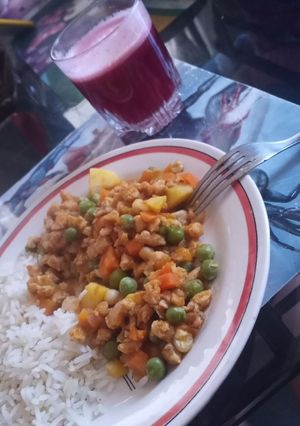 Una foto de Salpicón de soya vegano 🥰
