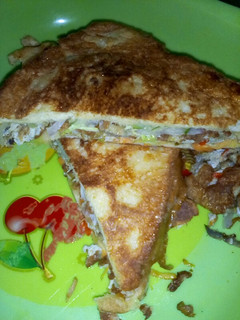 A picture of Egg fried sandwich.