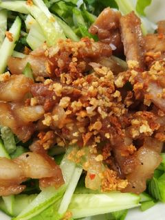 Hình của món Bún thịt ram nước dừa.