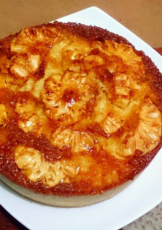 Foto resep Pineapple Upside-down Cake (Cake Nanas terbalik)