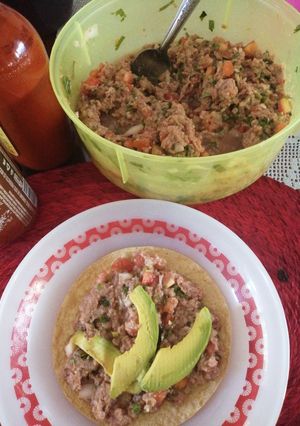 Una foto de Carne apache