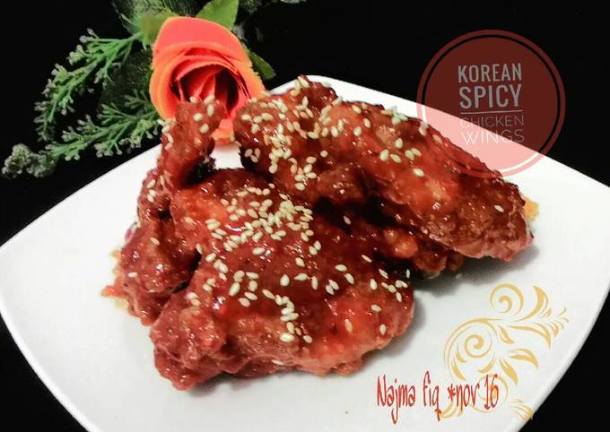 Resep Korean spicy chicken wings Anti Gagal