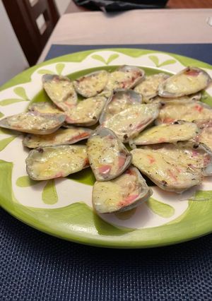 Una foto de Machas a la parmesano
