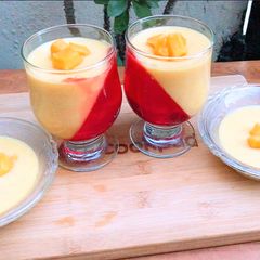 A picture of Mango Pudding with jelly 😋.