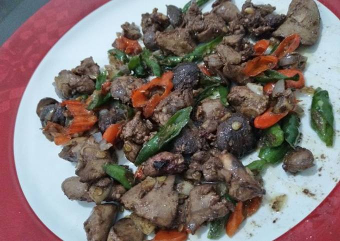 Resep: Tumis hati ayam cabe hijau DEBM Irit Untuk Jualan
