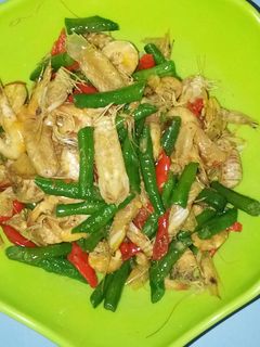 Foto resep Oseng udang seger kacang panjang