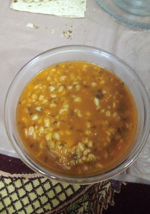 عکسی از دستور سوپ جو
