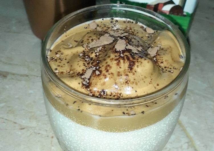 Resep Dalgona Coffee with love Anti Gagal