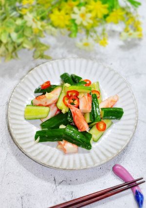 《常備菜製作》涼拌蟹棒脆瓜 的食譜成品照片