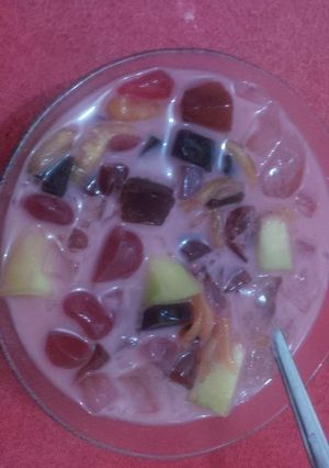 Foto resep Es buah warna warni
