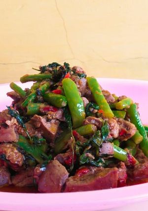 Foto resep Tumis buncis ati ampela daun kemangi