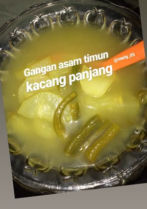 Foto resep Gangan asam timun dan kacang panjang (sayur urang banjar)😍😍