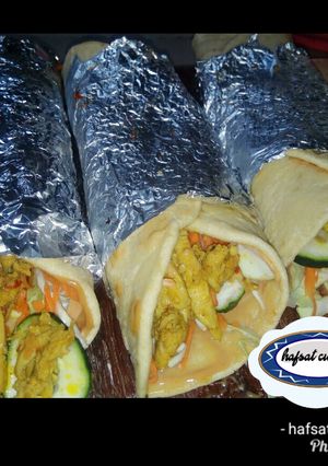 Shawarma mai kaza ainihin hoton girkin