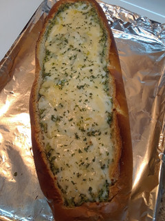 A picture of Spinach Artichoke Stuffed French Bread.