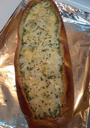A picture of Spinach Artichoke Stuffed French Bread.