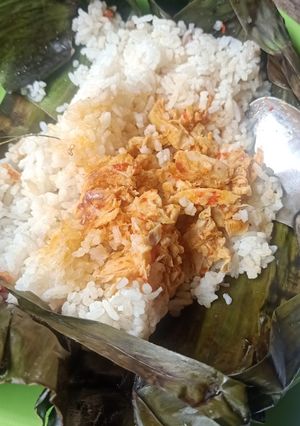 Foto resep Nasi bakar ayam suir pedas
