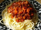 Espaguetis con salsa de carne