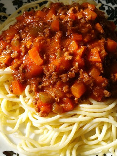 Una foto de Espaguetis con salsa de carne
