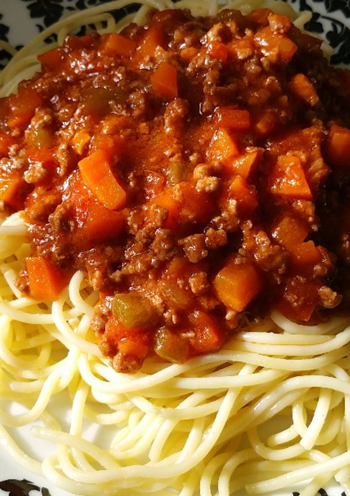Una foto de Espaguetis con salsa de carne