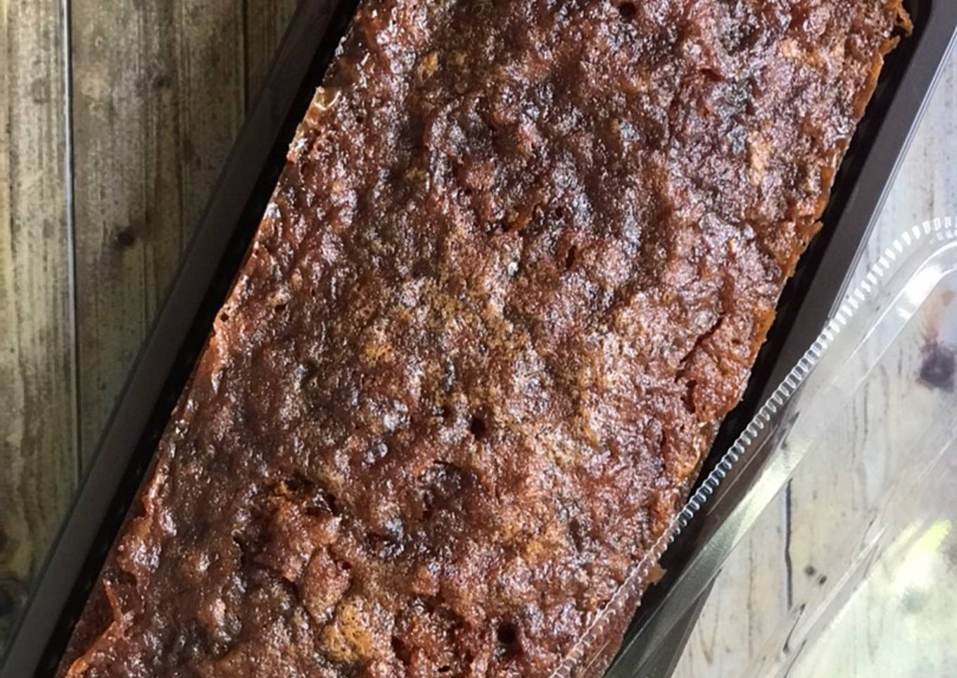 Cake caramel (cake sarang semut)