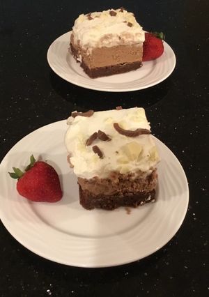 A picture of French Silk Brownies.