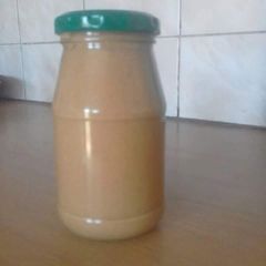 A picture of Home made pea but butter.