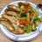 Wedged potato jackets served with veges