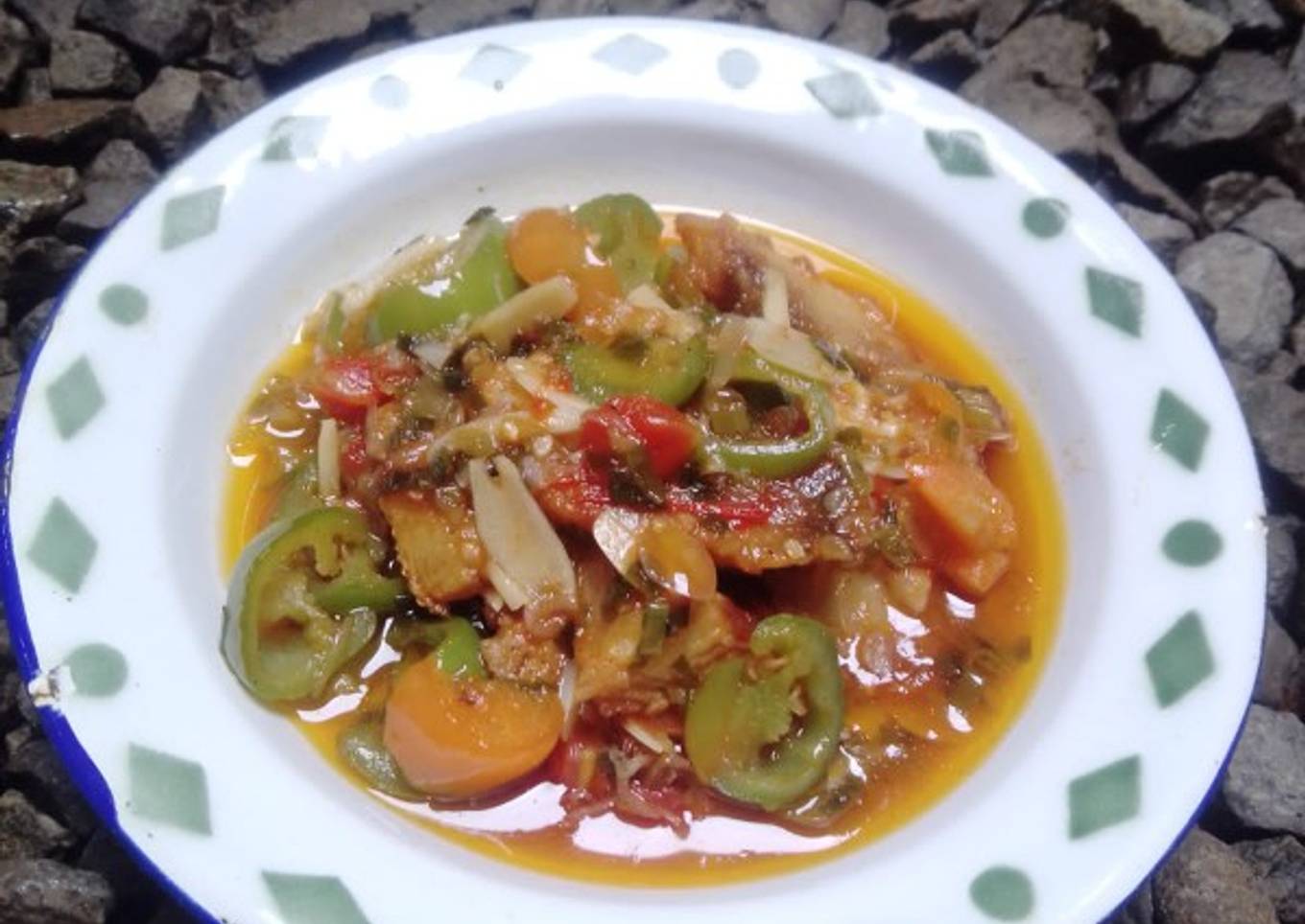 Tumis ikan asin cucut cabe gendot