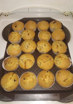 Karamellával töltött barackos muffin recept fotója