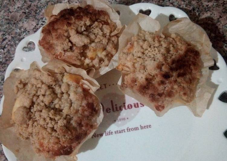 Comment Servir Apple crumble muffin