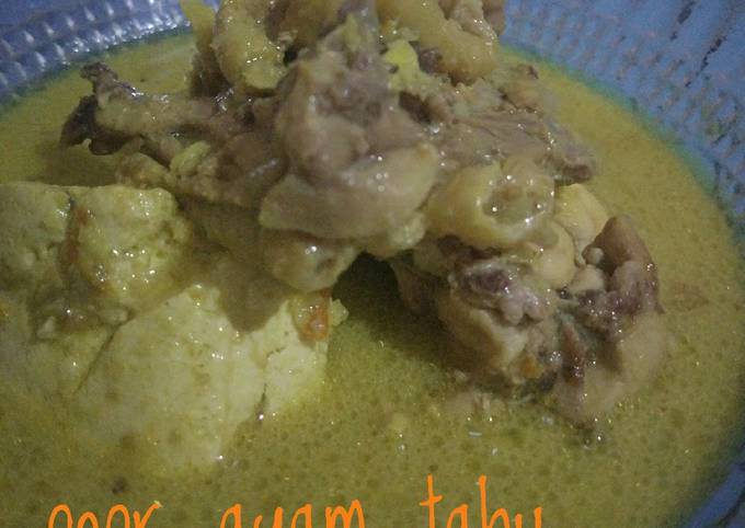 Opor ayam tahu nikmat