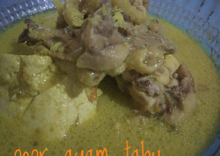 Opor ayam tahu nikmat