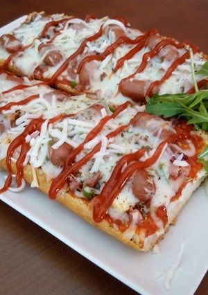 Una foto de Pan pizza