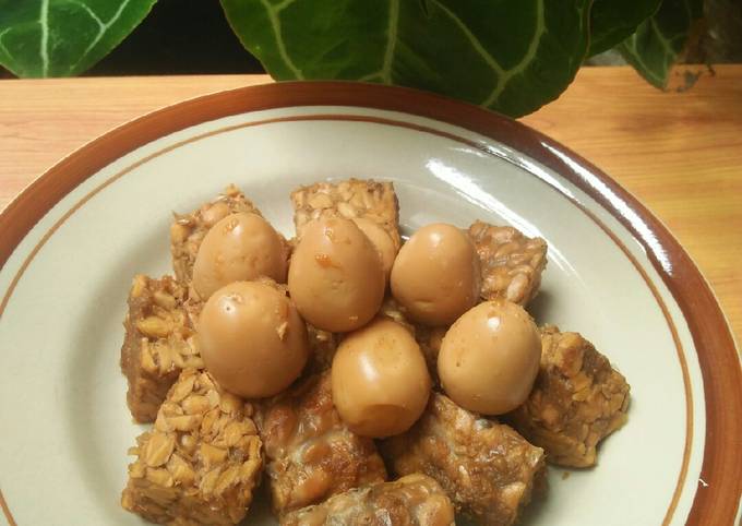 Resep Telur Puyuh &amp; Tempe Bacem, Lezat Sekali