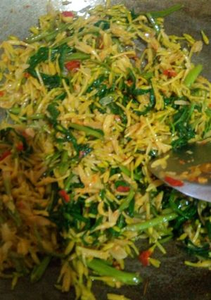 Foto resep Tumis kangkung bunga pepaya