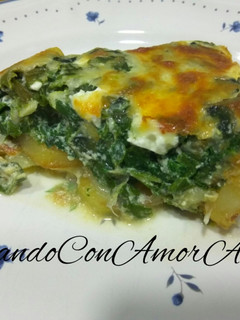 Una foto de Tartaleta de espinacas y Patatas
