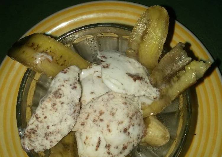 Sorbete tibio de 🍌 y helados no vegan
