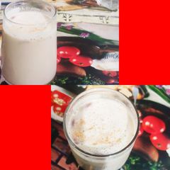 A picture of Mixed fruits,dates and almonds milk shake.
