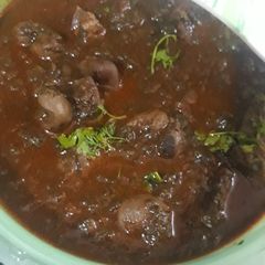 A picture of Kaleji Gurda Masala.