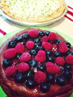 Una foto de Blueberries Cheesecake