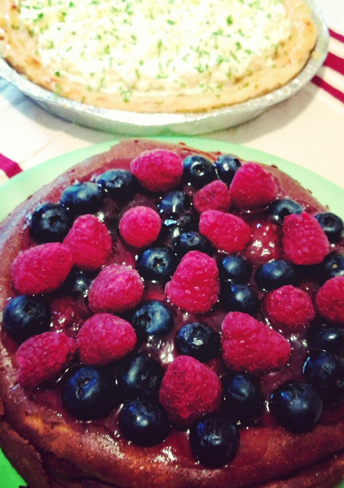 Una foto de Blueberries Cheesecake