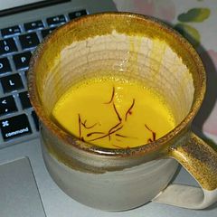 Haldi safron milk A picture of Haldi safron milk.