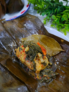 Foto resep Botok Ayam Daun Singkong