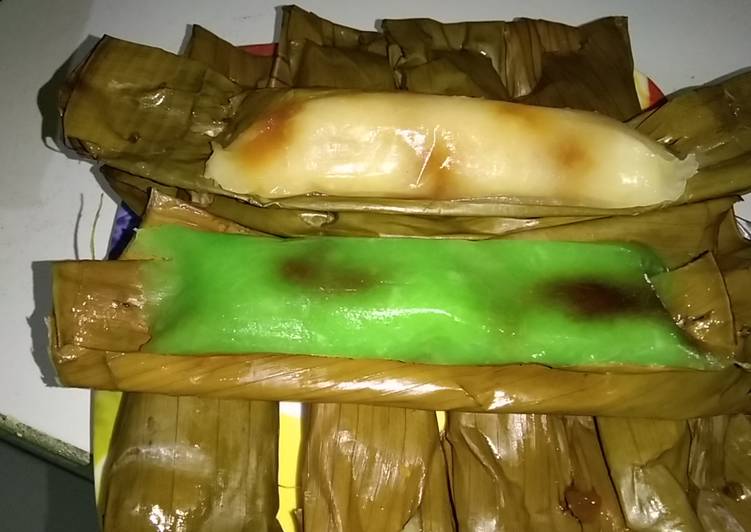 resep cara membuat Lemet pandan singkong(utri)