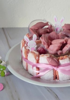 Une photo de Mousse chocolat blanc et ruby