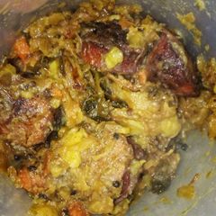 A picture of Kielbasa, Stout and Sauerkraut Stew.